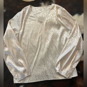 White Leopard Blouse